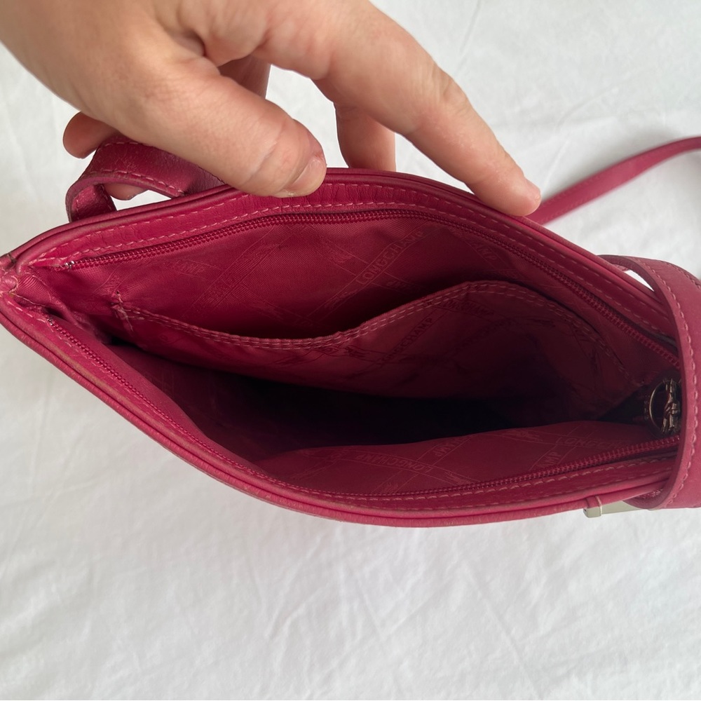 Longchamp LE FOULONNÉ Pink Crossbody EUC - Picture 4 of 9